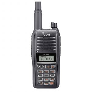 ICOM IC-A16E#12 CON BLUETOOTH WALKI VHF BANDA AEREA IP67, 6 W, CON 8,33 Y 25 KHZ,...